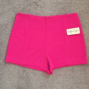 Forever 21 pink zip up shorts